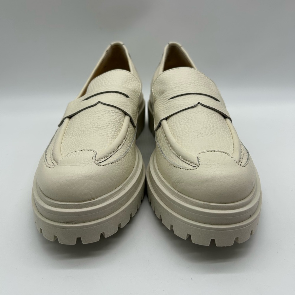 Beautiisoles by Robyn Shreiber Freddie Loafers Size 12 Off White Leather NWB - Picture 6 of 12